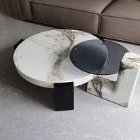 طاولة قهوة رخامية مستديرة بسيطة/طاولة جانبية