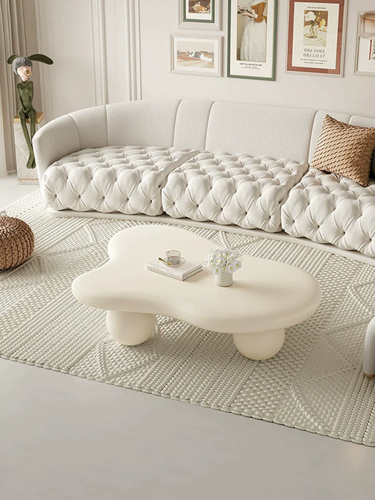 Cream Cloud Coffee Table in Beige/White/Black Color