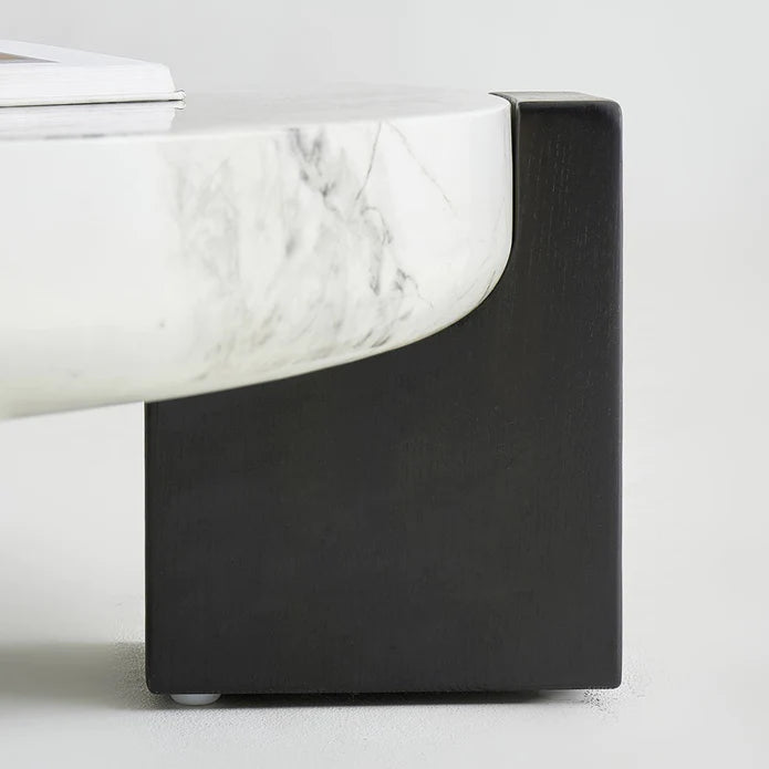 طاولة قهوة رخامية مستديرة بسيطة/طاولة جانبية