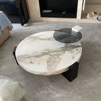 طاولة قهوة رخامية مستديرة بسيطة/طاولة جانبية