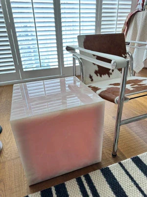 Minimalist&Luxury Cube Jade Marble Coffee Table