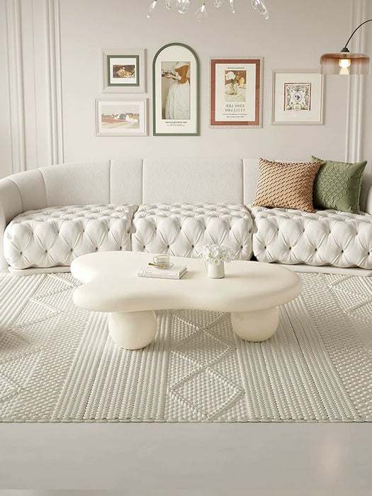 Cream Cloud Coffee Table in Beige/White/Black Color