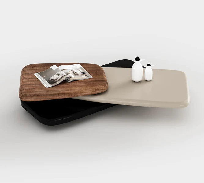 Minimalist Rotatable Coffee Table for Living Room