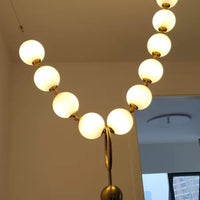 Rylight Modern Simple Acrylic Pearl Necklace Chandelier