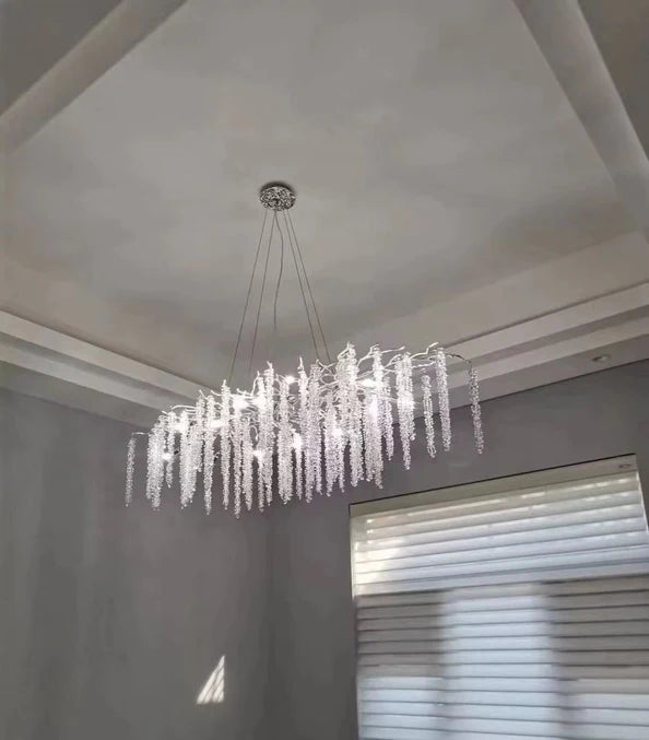 Rylight Round/Rectangle Crystal Willow Chandelier