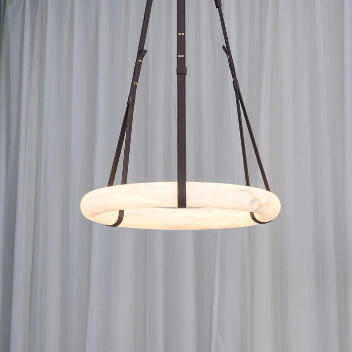 Modern Round Alabaster Chandelier for Living Room/Bedroom