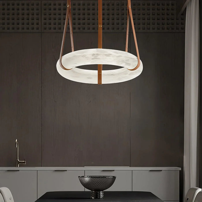 Modern Round Alabaster Chandelier for Living Room/Bedroom