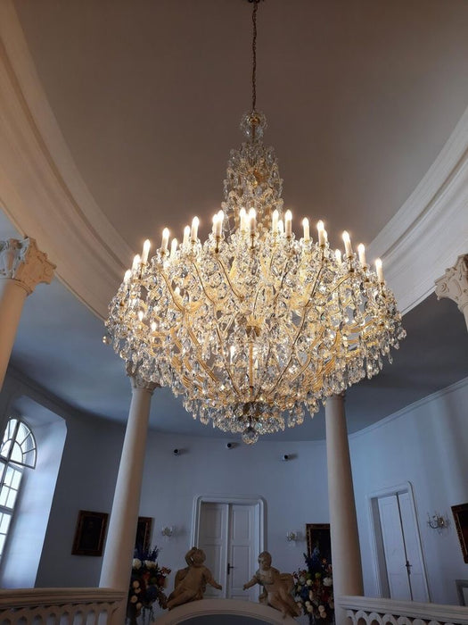 Rylight 48-Light Empire Candle Crystal Chandelier