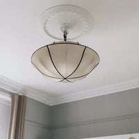 Rylight Franse stijl crèmewitte zijden paraplu kroonluchter 