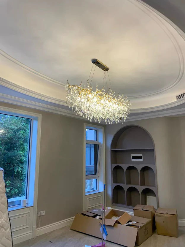 Rylight Round/Rectangle Affordable Crystal Chandelier