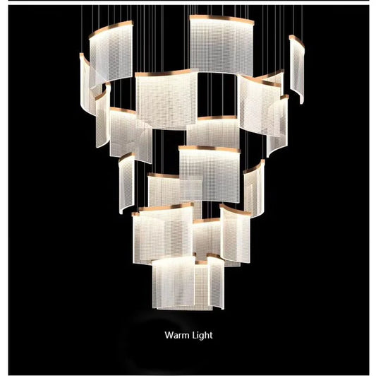 Rylight 11/17/23-قلادة أكريليك بتصميم منحني الشكل على الطراز الحديث