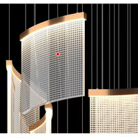 Rylight 11/17/23-قلادة أكريليك بتصميم منحني الشكل على الطراز الحديث
