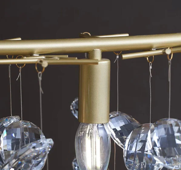 Rylight New Flower Romantic Light Luxury Crystal Chandelier