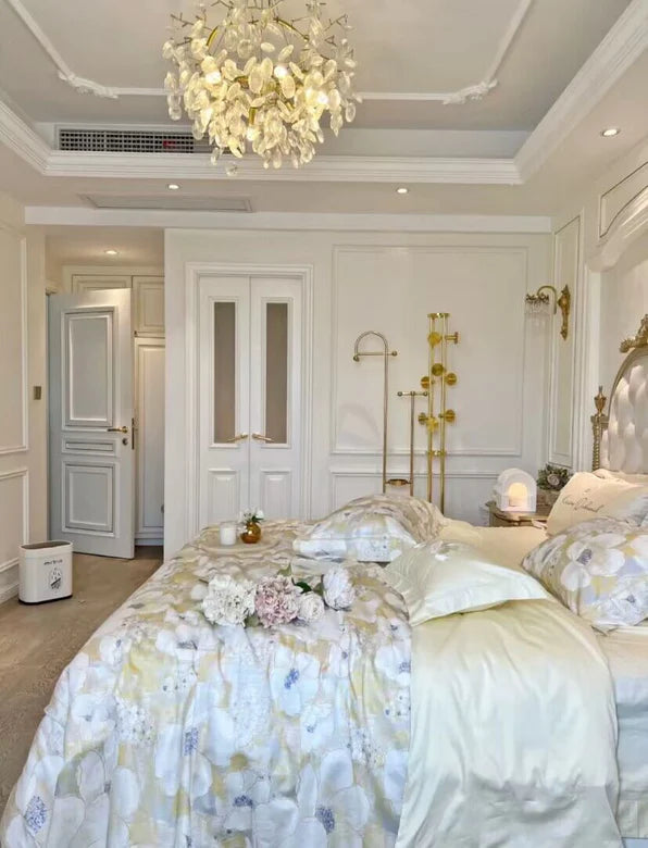 Rylight nieuwe bloem romantische lichte luxe kristallen kroonluchter