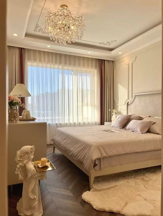 Rylight New Flower Romantic Light Luxury Crystal Chandelier