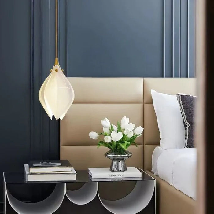 Rylight 3/9/18/32/36/70-Licht Nordic Magnolia Bloem Keramiek Hanger Lange Kroonluchter