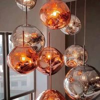 Rylight 3/5 rotsglas hanglamp met speciale vorm