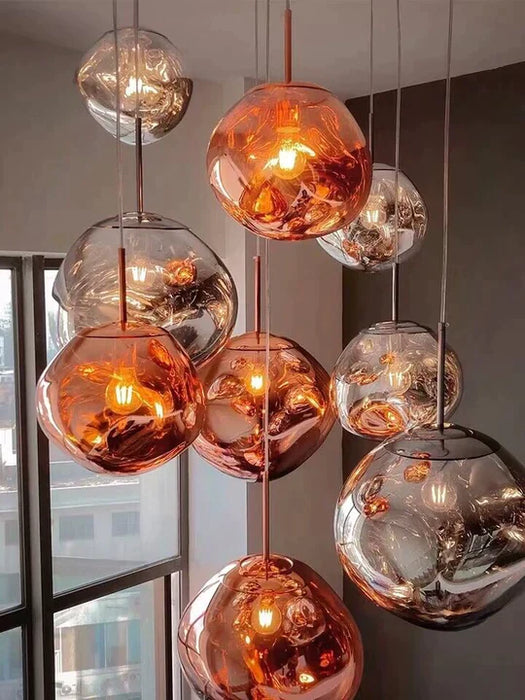 Rylight 3/5 روك زجاجي شكل خاص قلادة الإضاءة