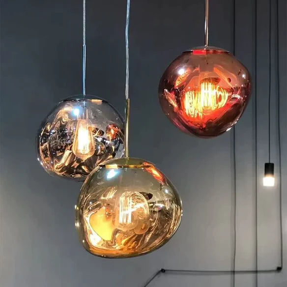 Rylight 3/5 روك زجاجي شكل خاص قلادة الإضاءة