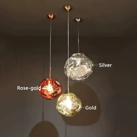 Rylight 3/5 روك زجاجي شكل خاص قلادة الإضاءة