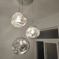 Rylight 3/5 rotsglas hanglamp met speciale vorm