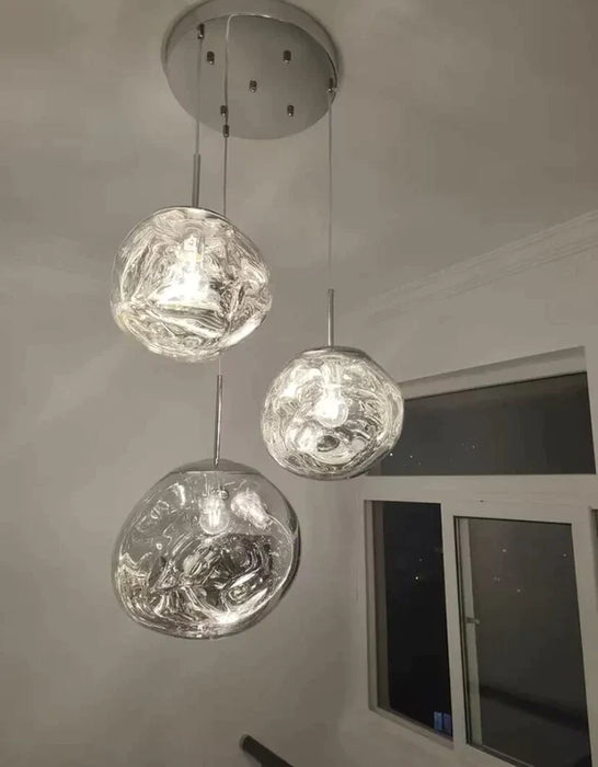 Rylight 3/5 روك زجاجي شكل خاص قلادة الإضاءة
