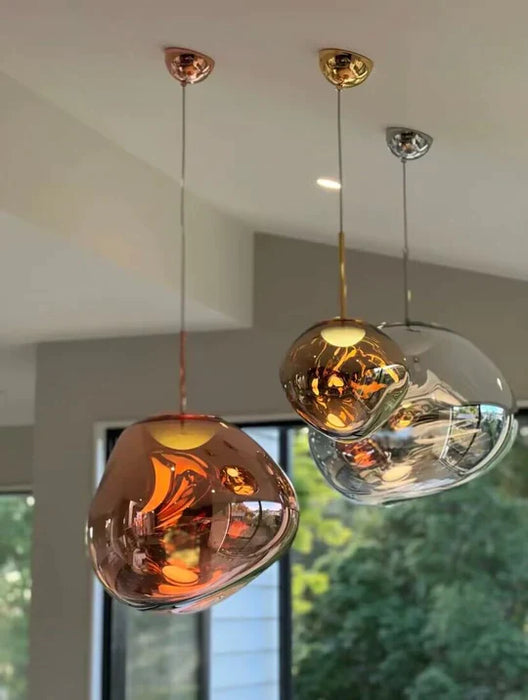 Rylight 3/5 روك زجاجي شكل خاص قلادة الإضاءة