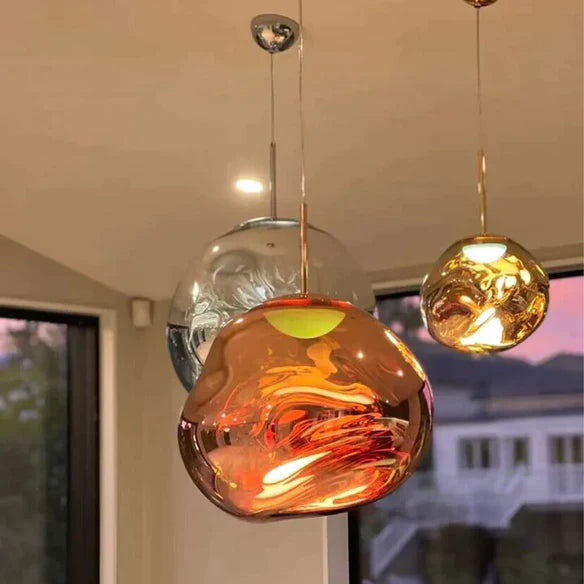 Rylight 3/5 روك زجاجي شكل خاص قلادة الإضاءة