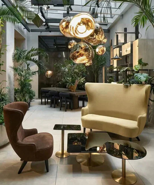 Rylight 3/5 روك زجاجي شكل خاص قلادة الإضاءة