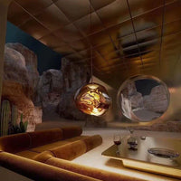 Rylight 3/5 rotsglas hanglamp met speciale vorm