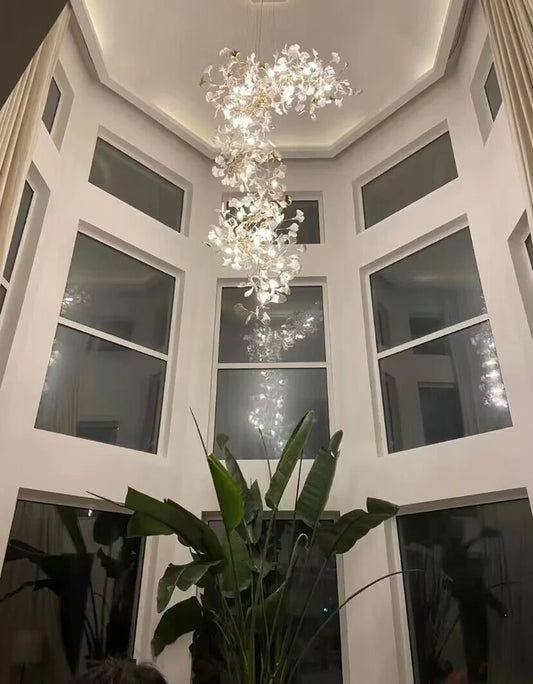 ثريا سيراميك بورسلين كبيرة الحجم بتصميم إبداعي من أوراق الجنكة من رايلايت