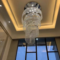 Rylight Cascade Spiral Tassel Crystal Chandelier