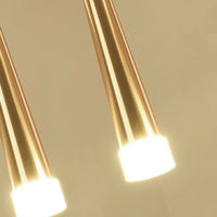 Rylight 10/12/16/18/20/24-قلادة مستطيلة الشكل باللون الذهبي