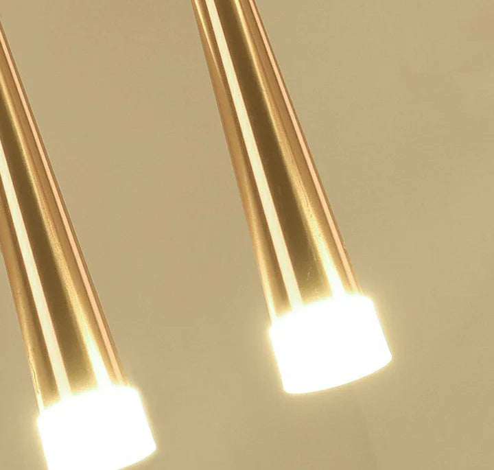 Rylight 10/12/16/18/20/24-Light Rectangular Pendant in Gold Finish