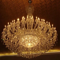 ثريا كريستالية فاخرة كبيرة الحجم تقليدية متعددة الطبقات من Rylight 35/50/60/72/90