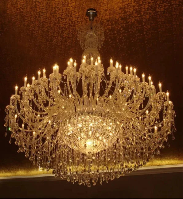 ثريا كريستالية فاخرة كبيرة الحجم تقليدية متعددة الطبقات من Rylight 35/50/60/72/90