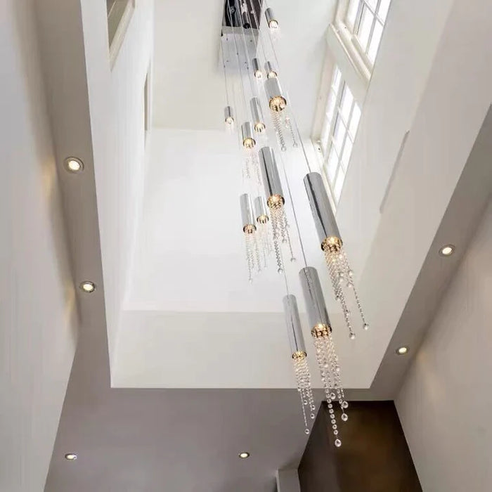Rylight 7/9/12/18/21/27/38-Light Italian Modern Creative Silver Pendant Light Fixture
