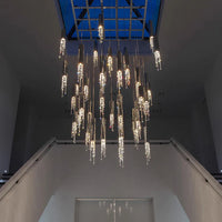 Rylight 7/9/12/18/21/27/38-Light Italian Modern Creative Silver Pendant Light Fixture