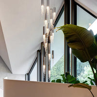 Rylight 7/9/12/18/21/27/38-Light Italian Modern Creative Silver Pendant Light Fixture