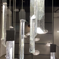 Rylight 10/15/17/Custom-Light zwarte kristallen staven kroonluchter