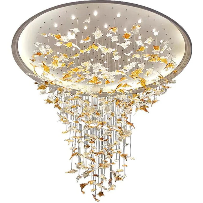Rylight 24/30/36/40/46-Light Maple Leaf Shaped Chandelier