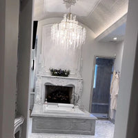 Rylight Elegant Flower Branch Crystal Chandelier in Chrome Finish