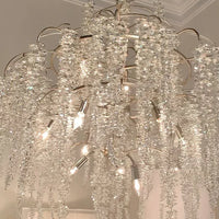Rylight Elegant Flower Branch Crystal Chandelier in Chrome Finish