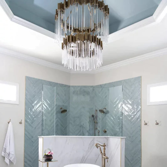 ثريا كريستالية دائرية من رايلايت، مكونة من طابقين وثلاثة وأربعة طوابق، بتصميم شلال إبداعي