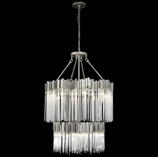 ثريا كريستالية دائرية من رايلايت، مكونة من طابقين وثلاثة وأربعة طوابق، بتصميم شلال إبداعي