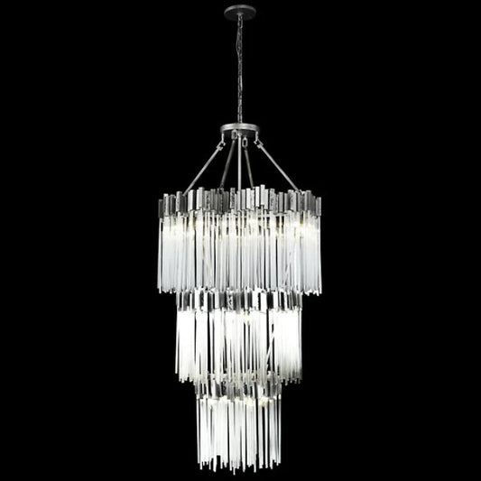 ثريا كريستالية دائرية من رايلايت، مكونة من طابقين وثلاثة وأربعة طوابق، بتصميم شلال إبداعي