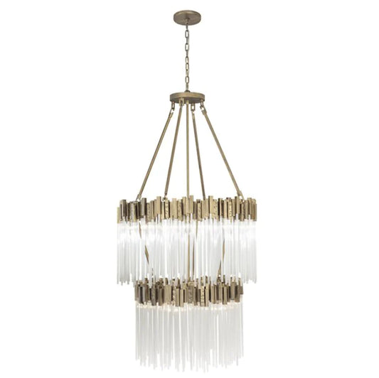 ثريا كريستالية دائرية من رايلايت، مكونة من طابقين وثلاثة وأربعة طوابق، بتصميم شلال إبداعي