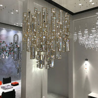 Rylight Round/Rectangular Modern Style Square Crystal Chandelier