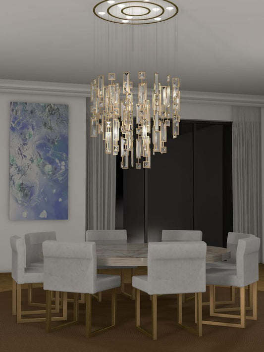 Rylight ronde/rechthoekige moderne stijl vierkante kristallen kroonluchter