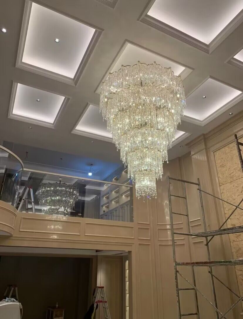 Rylight Multi-Tier Oversized European Luxury Crystal Chandelier